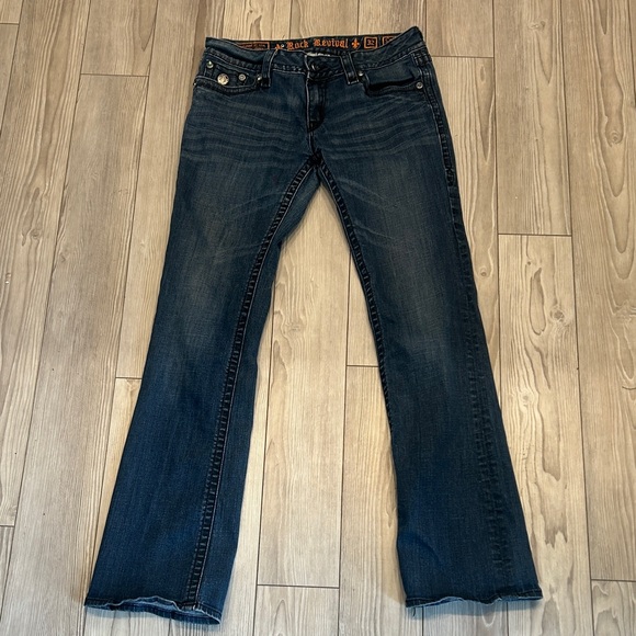 Rock Revival Denim - Rock Revival Celine Dark Blue Boot Cut Jeans  Women Size 32 Length 32 Preowned